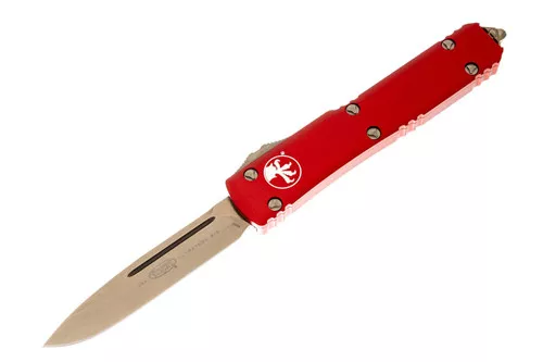Microtech Ultratech S/E - Red Handle - Bronze Blade