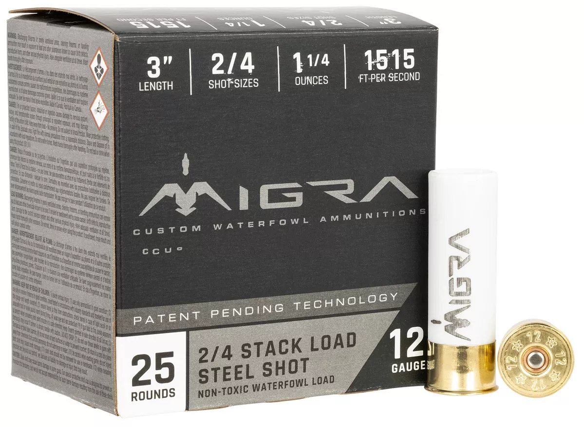 Migra Ammunitions M12S24 Staxd12Gauge 3" 1 1/4oz 2/4Shot 25 Per Box/10 Case