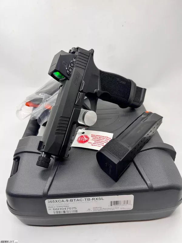 ***MSRP 1299.99***New SIG SAUER P365 XMACRO TACOPS THREADED w/SIG ROMEO-X SIG LOC™ REFLEX SIGHT – 9MM – XRAY3 DAY/NIGHT SIGHTS – FOUR 21-ROUND MAGS from Watson Precision Firearms LLC near Oklahoma City, OK