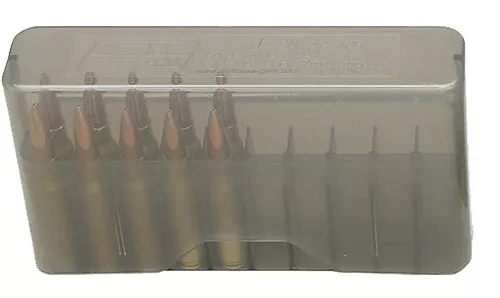 MTM Case-Gard J20L41 Slip-Top Ammo BoxMulti-Caliber Clear Smoke Polypropylene 20rd
