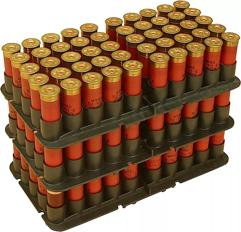MTM Case-Gard ST1240 Shotshell TrayBlack 12 Gauge Shotgun 50rd Polypropylene