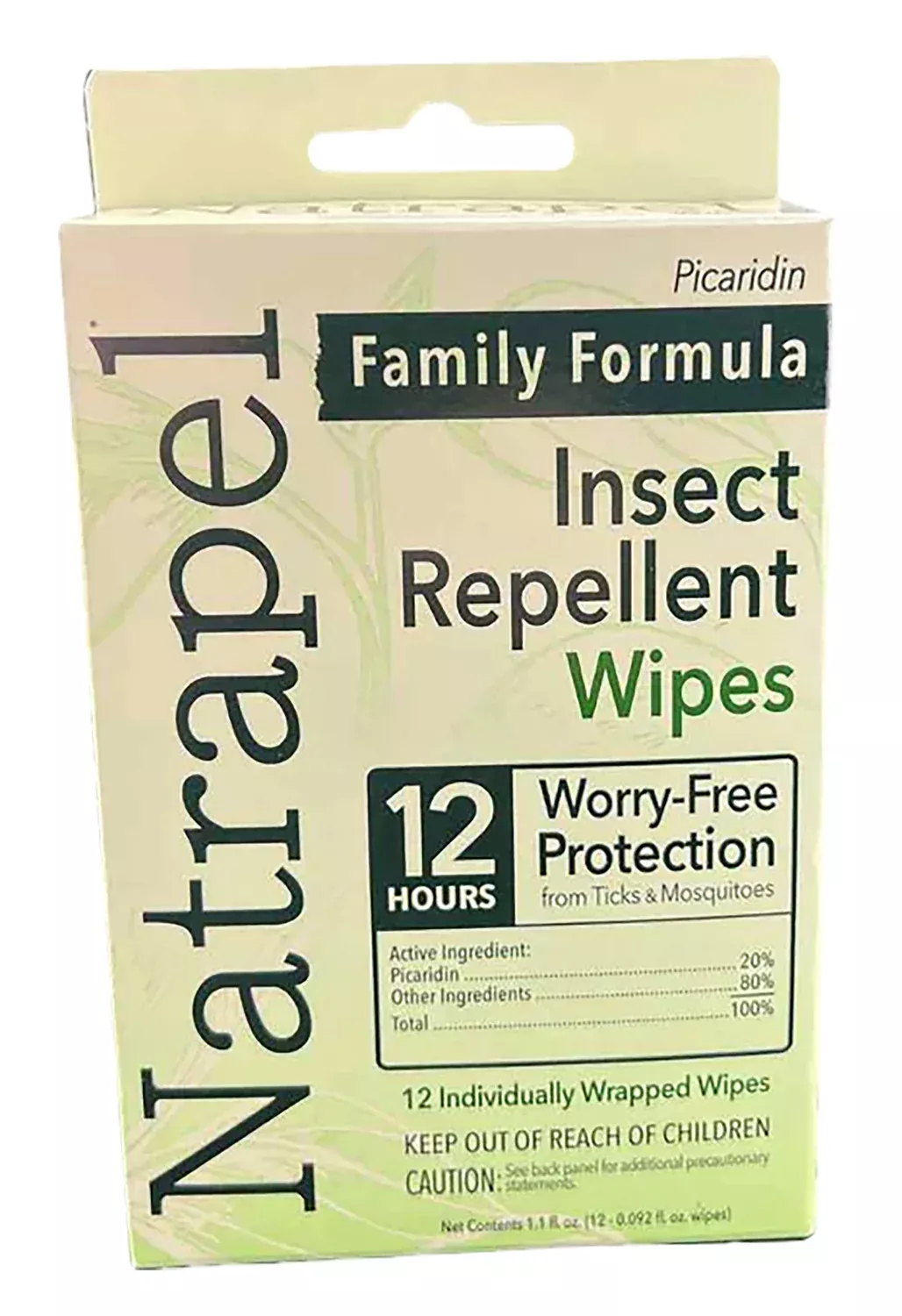 Natrapel 00066095 Repellent WipesRepels Ticks & Biting Insects Effective Up to 12 hrs 12/Box