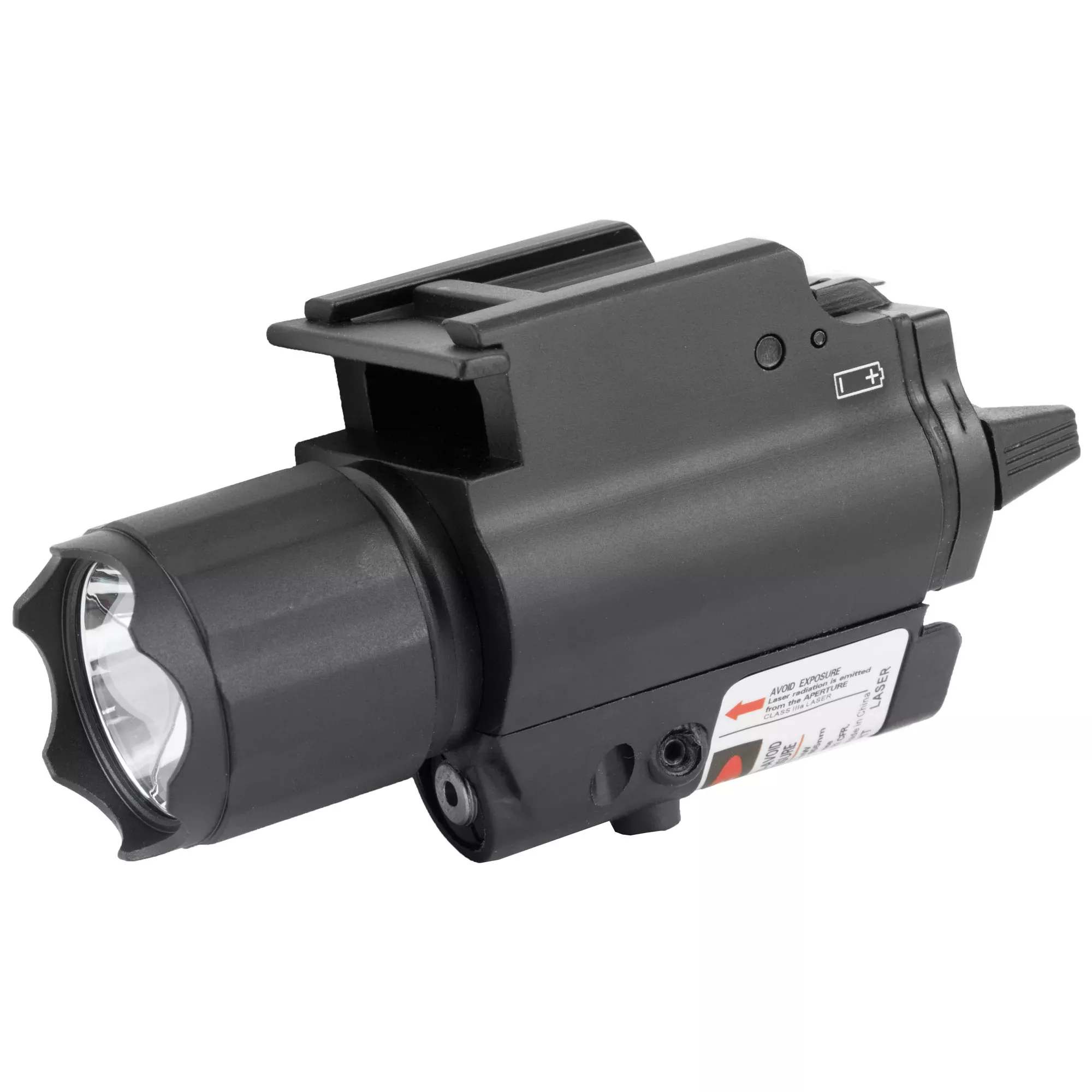NcSTAR 200L Flashlight with Red Laser – Picatinny/Weaver Rail Mount
