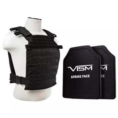 NcStar BPLCVPCFL2995 Fast Plate Carrier w/ Ballistic Panel PE Ballistic Plate Shooter's Cut - 11" x 14"