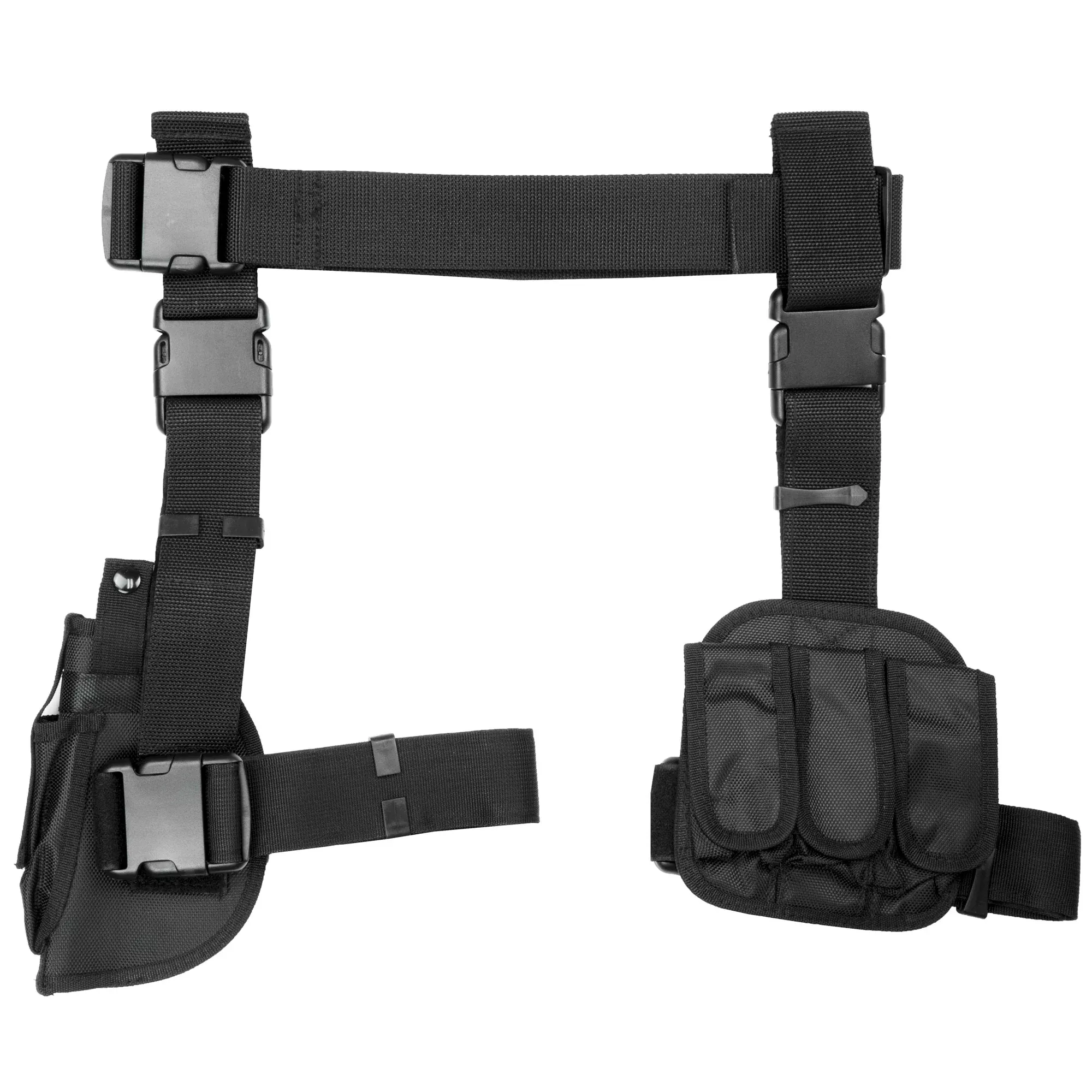 NcSTAR CVDLHOL2958B Drop Leg Holster with Magazine Holder – Universal Tactical Thigh Rig
