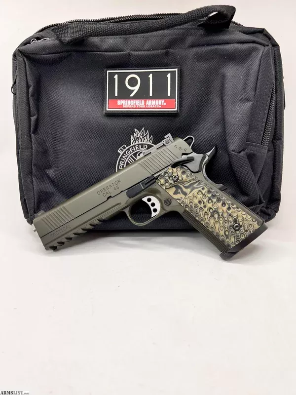 New Springfield Armory Olive Drab Green Cerakote 1911 TRP™ Operator Full Rail – 45ACP – VZGrips G-10 Hydra™ Operator II Grips from Watson Precision Firearms LLC near Oklahoma City, OK