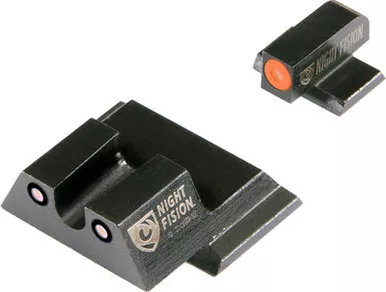 Night Fision Tritium Orangedot - "u" Rear S&w M&p Shield Set