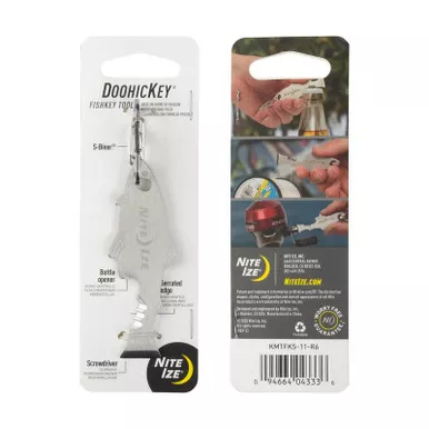 Nite Ize KMTFKS-11-R6 DoohicKey FishKey™ Key Tool, Stainless