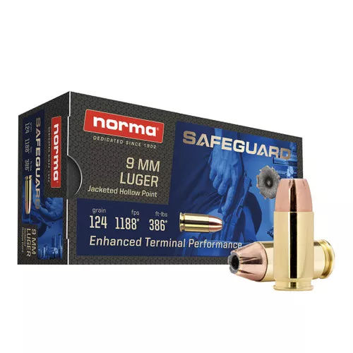 Norma Safeguard 124gr 9mm Luger - 50 Rd Box