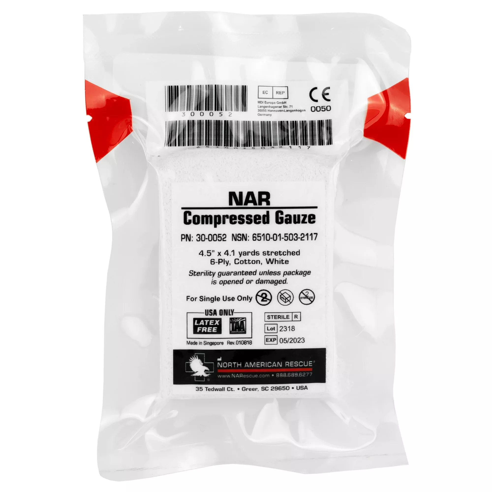 North American Rescue Compressed Gauze – Compact Wound Packing for Field Emergencies