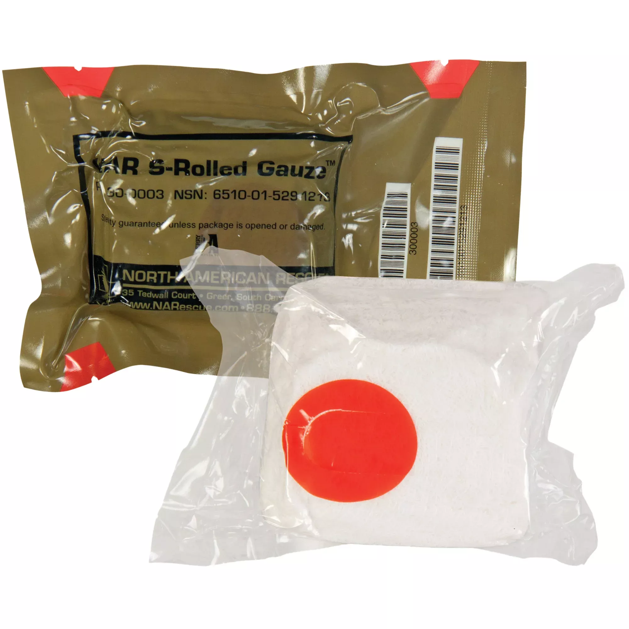 North American Rescue S-Rolled Gauze 4.5" x 4.1yd – Vacuum-Packed Trauma Dressing