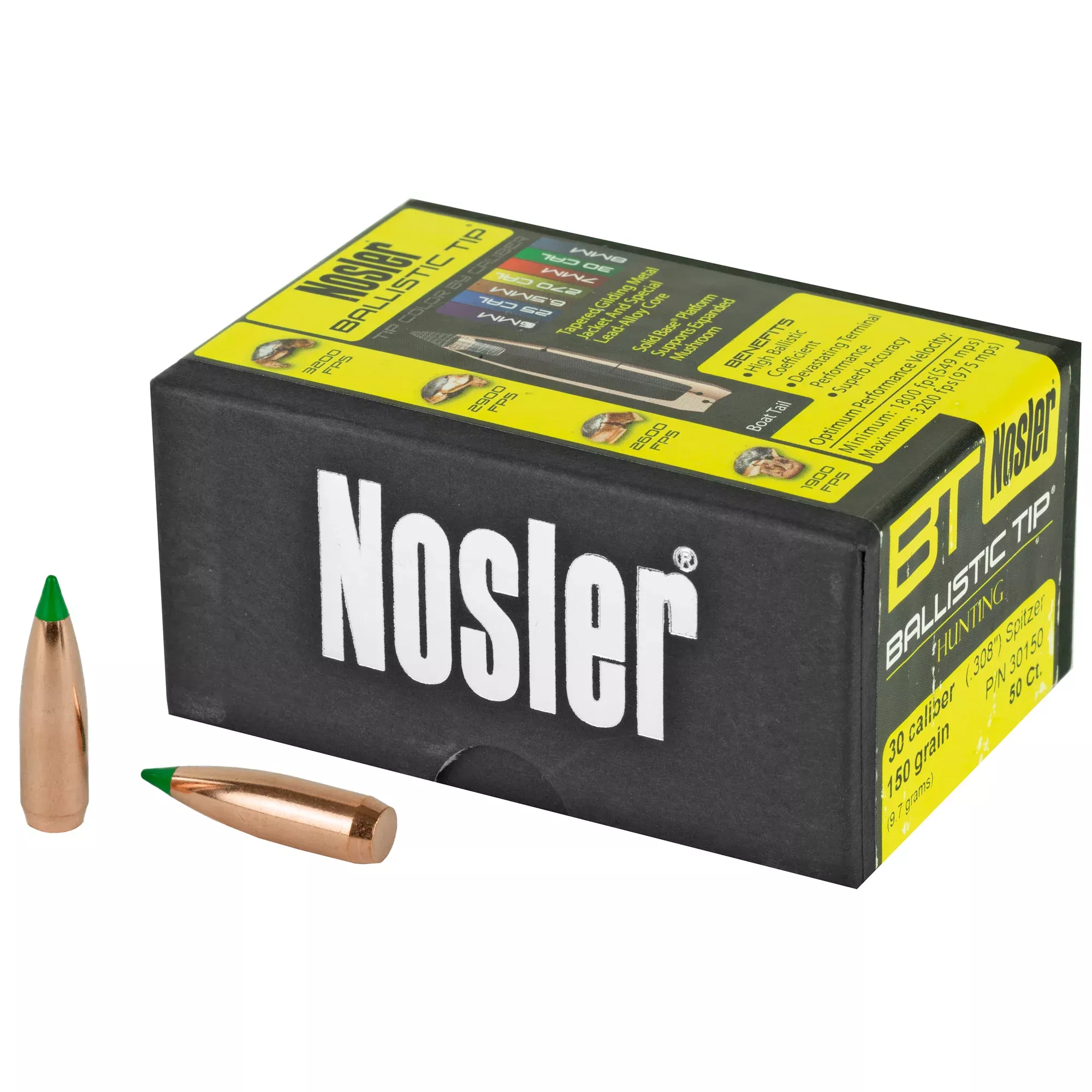 Nosler 30 Caliber 150gr Bullets – 50 Count