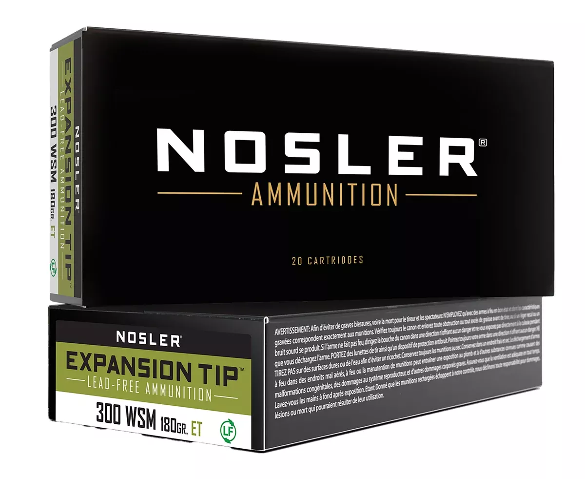 Nosler 40152 E-Tip300WSM 180gr E Tip Lead Free 20 Per Box/10 Case