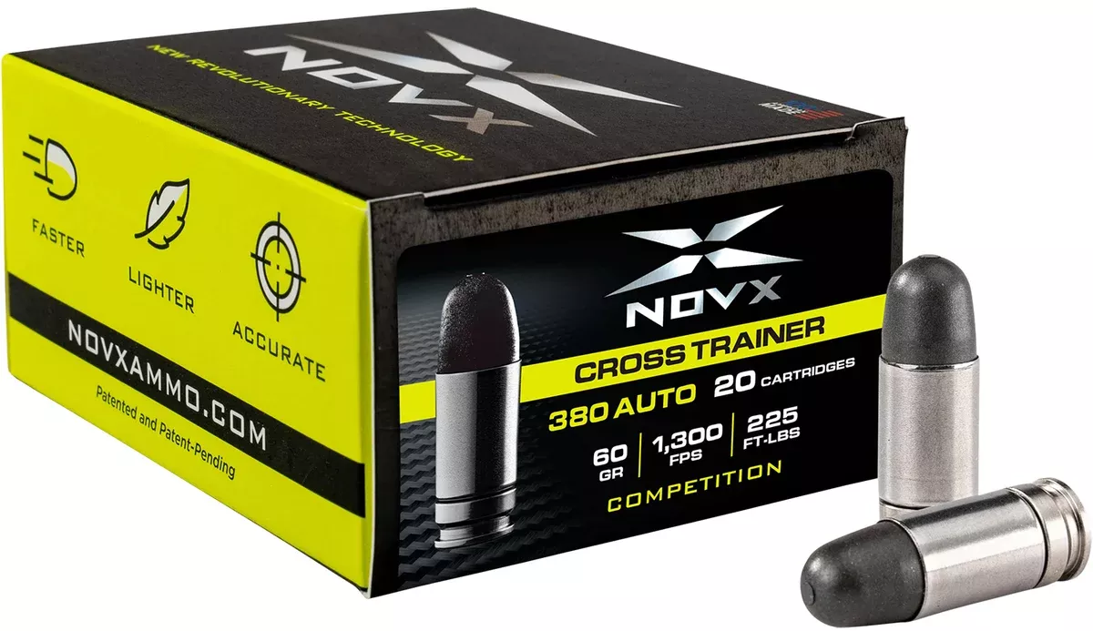 NovX 380CTCSS20 Black380ACP 60gr Copper Polymer Frangible 20 Per Box/10 Case