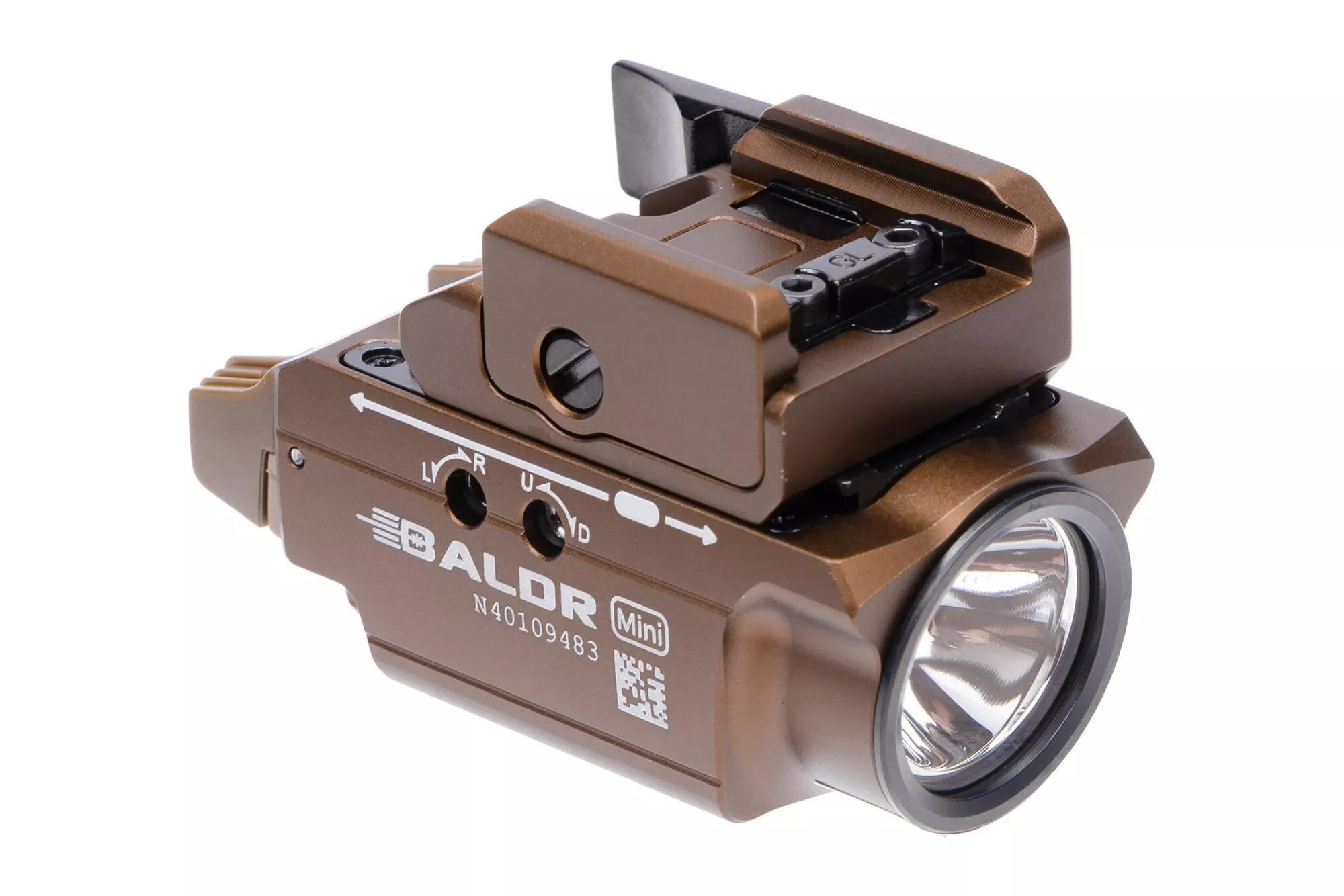 Olight Baldr Mini 600 Lumen Flashlight with Green Laser Sight Tan