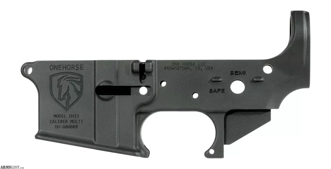 ONE HORSE AR-15 STRIPPED LOWER RECEIVER ANODIZED BLACK from KG Gun Works near Clearwater, Wichita, KS