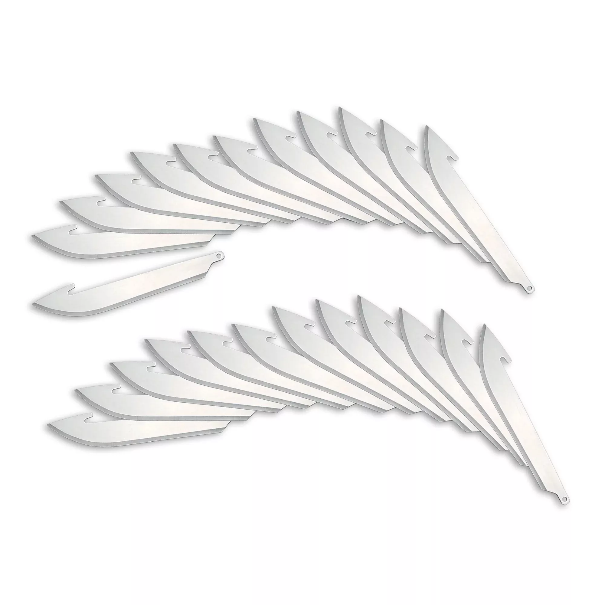 Outdoor Edge Drop-Point 3.5" Replacement Blades – 24 Pack