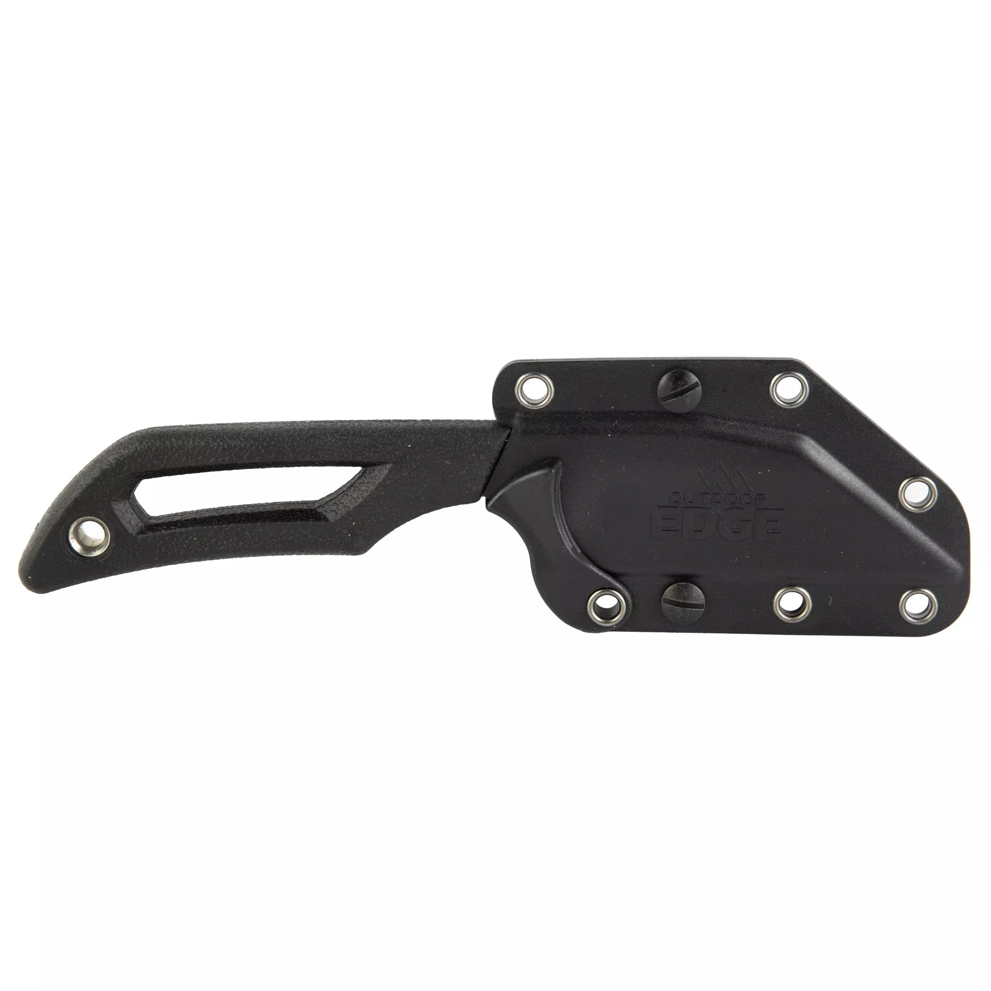 Outdoor Edge Pivot Wharncliffe Folding Knife – 3.2" Black Blade with Sheath