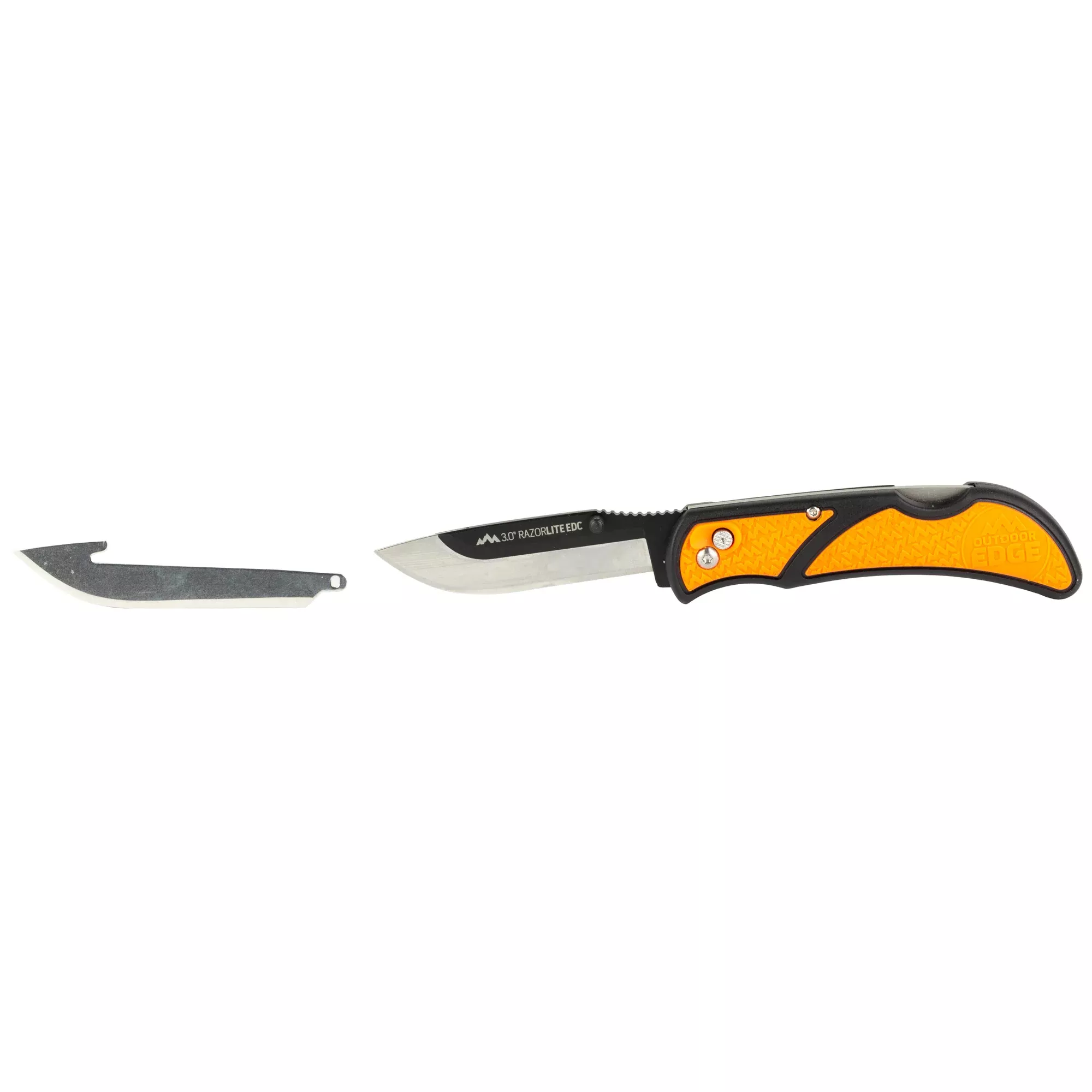 Outdoor Edge Razor-EDC Lite 3.0 Folding Knife – Replaceable Blade System with 4 Blades, Orange