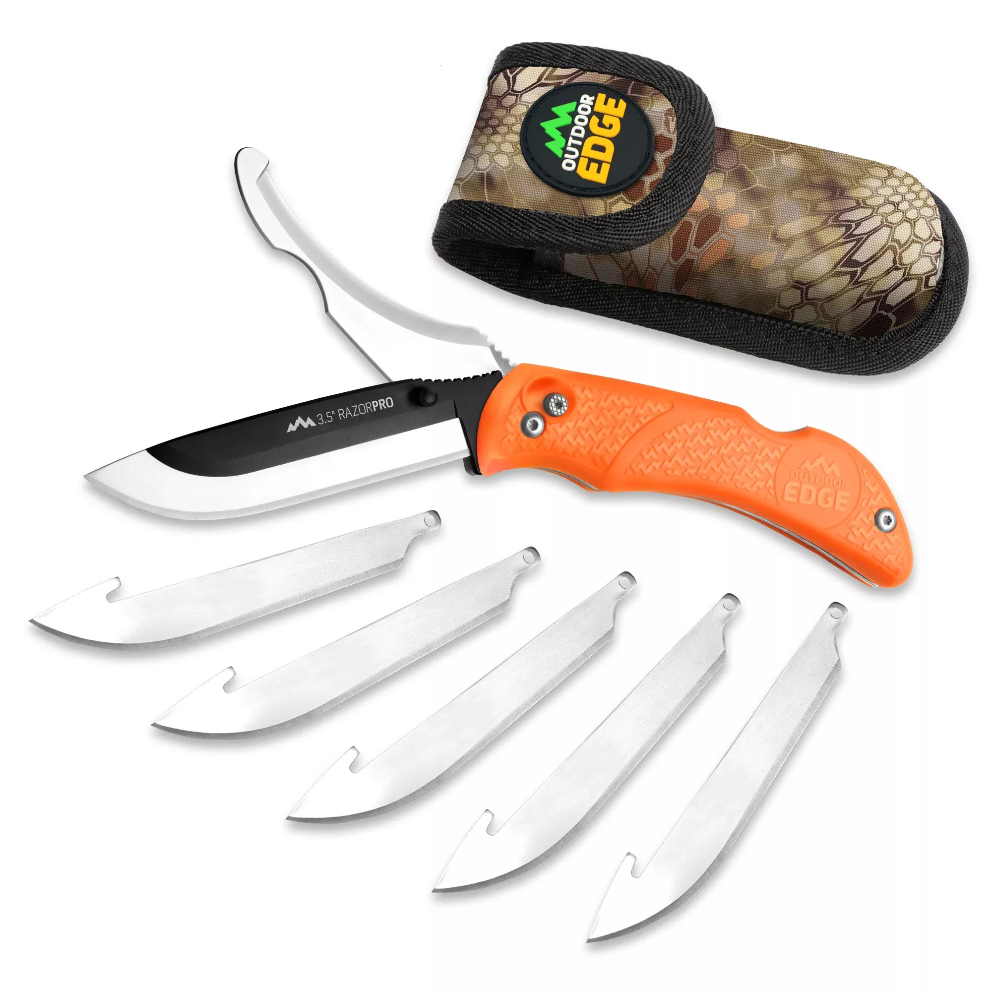 Outdoor Edge Razor-Pro G Folding Knife – 3.5" Replaceable Blade with 6 Extra Blades