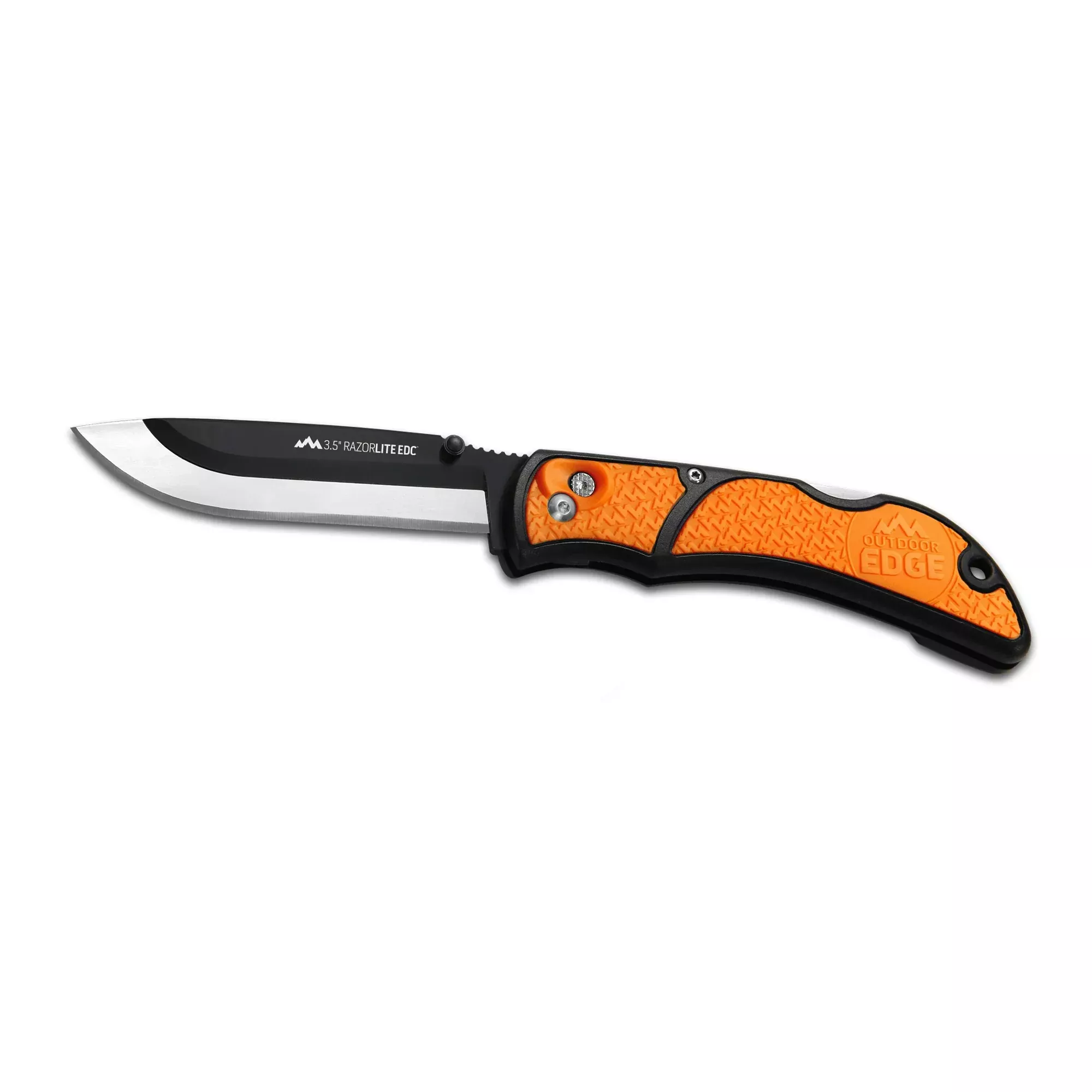 Outdoor Edge RazorLite EDC Folding Knife – 3.5" Replaceable Blade with 6 Blades, Orange