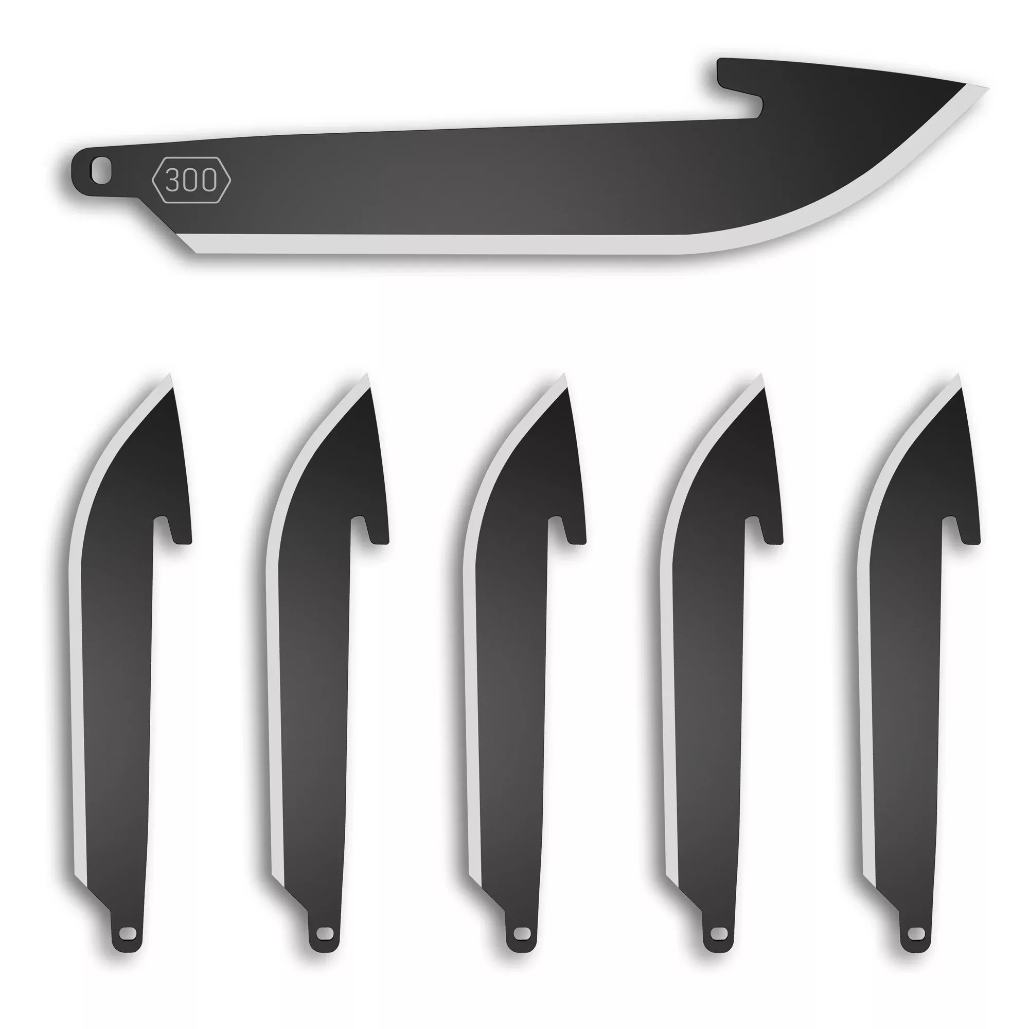 Outdoor Edge RazorPro Drop-Point Replacement Blades 3.5" – 6-Pack