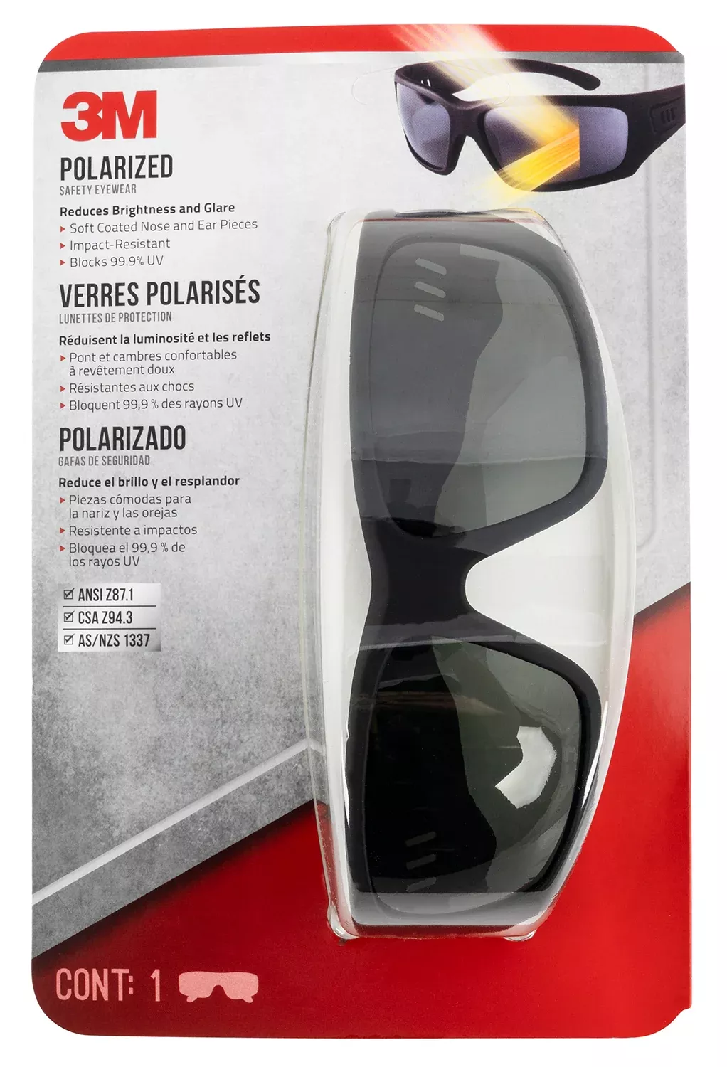 Peltor 90214H1VDC VDCAdult Black Lens Black Frame