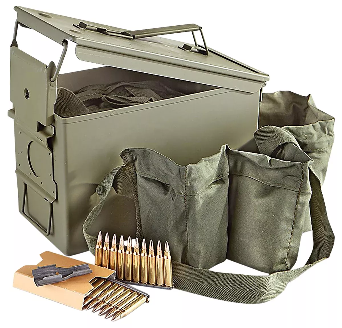 PMC 223AMB Bronze223Rem 55gr Full Metal Jacket 840 Per Box/2 Case *Includes Ammo Can & Bandoleer