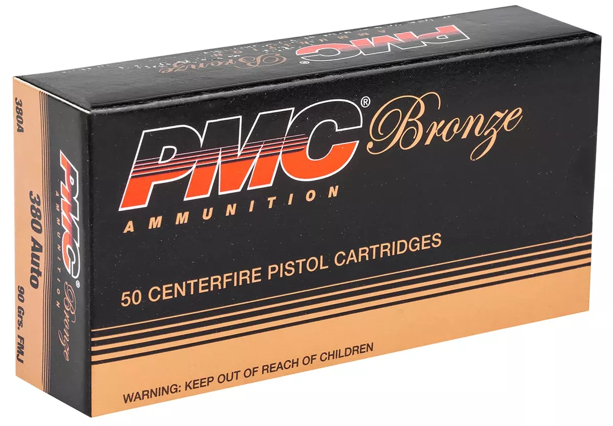 PMC 380A Bronze380ACP 90gr Full Metal Jacket 50 Per Box/20 Case