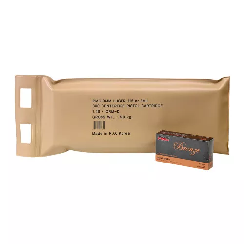 PMC Bronze 115 Grain FMJ 9MM - 300rd Bulk Pack
