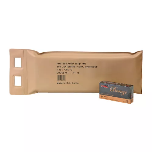 PMC Bronze 380acp 90gr FMJ - 300 Bulk Pack