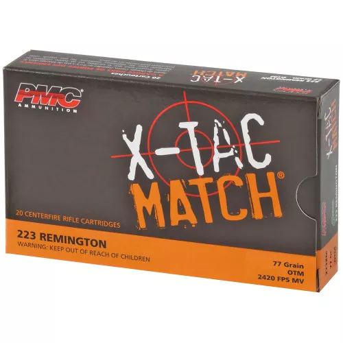 PMC - X-Tac Match 223 Rem 77gr OTM - 20rd Box