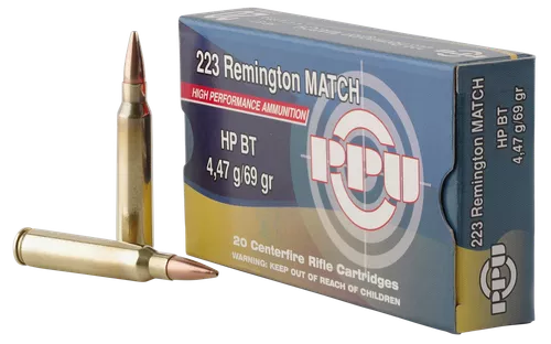 PPU Match 223 Rem - 69gr HPBT Match - 20 Rds