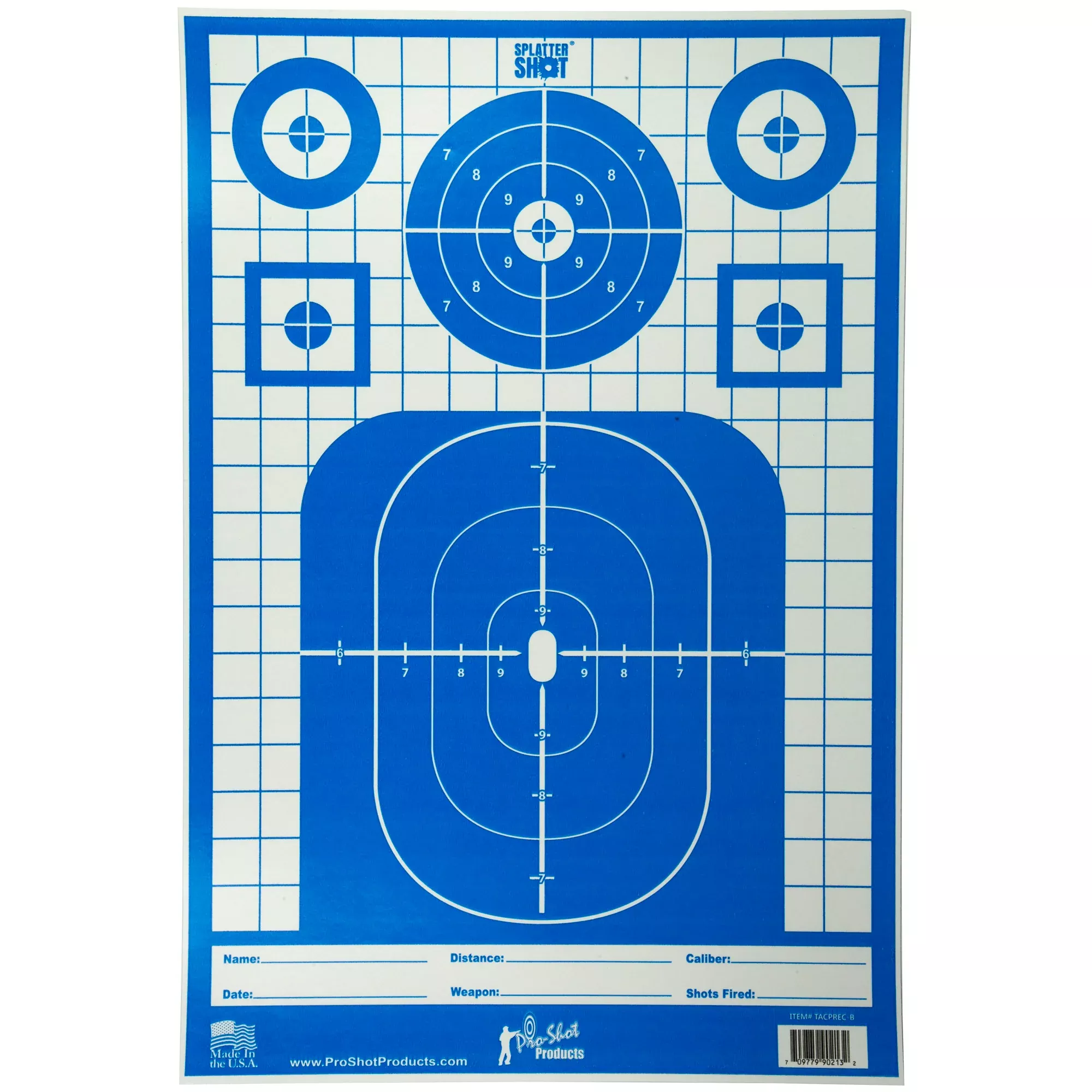 Pro-Shot Products TACT Precision Target 8-Pack – Paper Tactical Sighting Targets