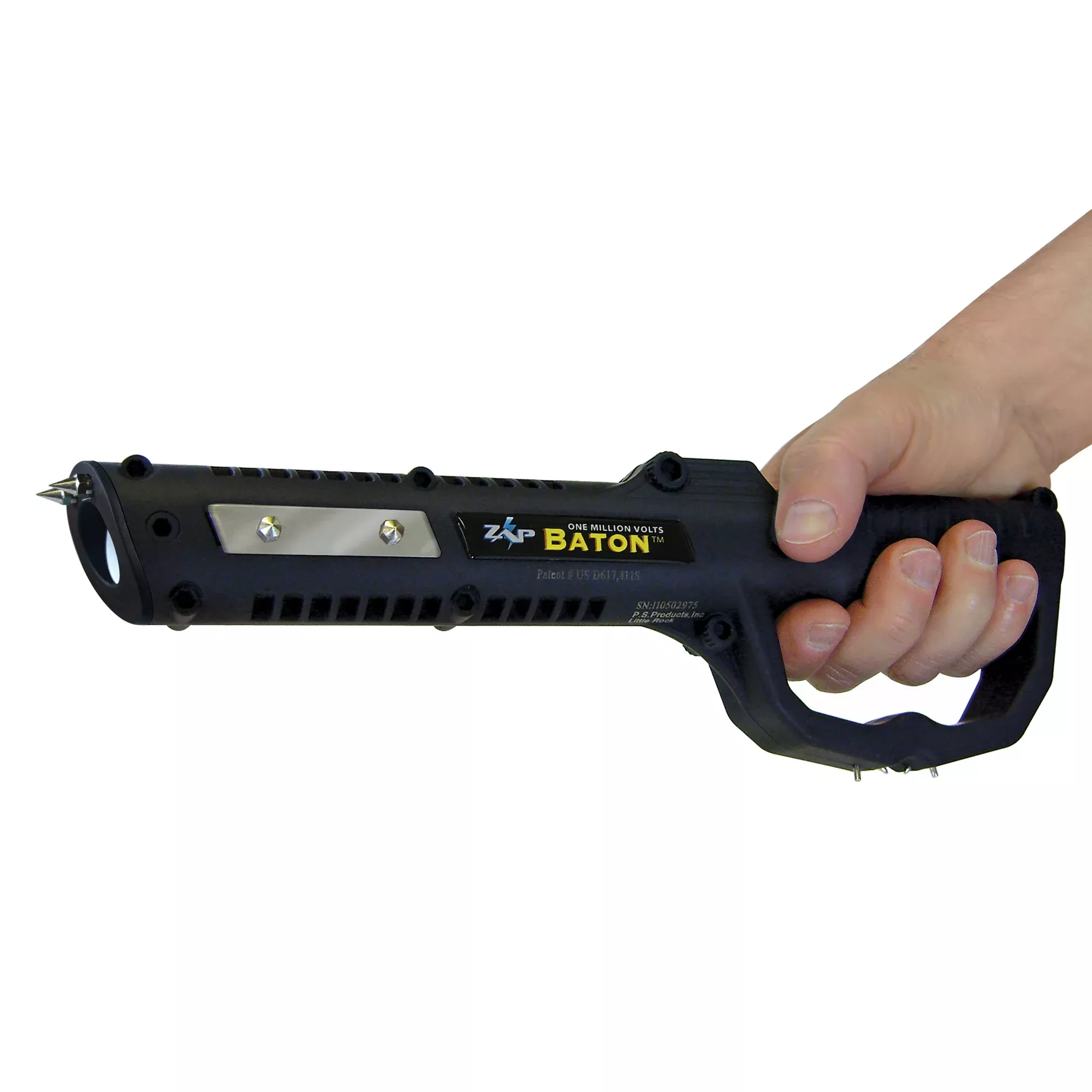 PS Products ZAP Stun Baton with Flashlight 1 Million Volt – Black