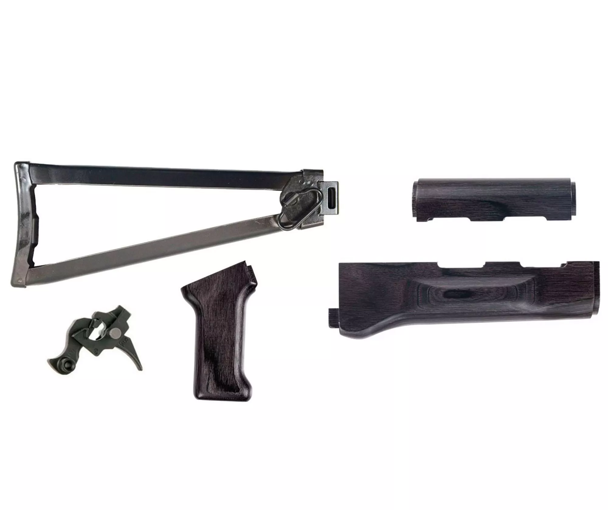 PSA AK-47 Black Satin Furniture Set & Folding Stock w/ALG AKT-EL AK Single Stage Trigger