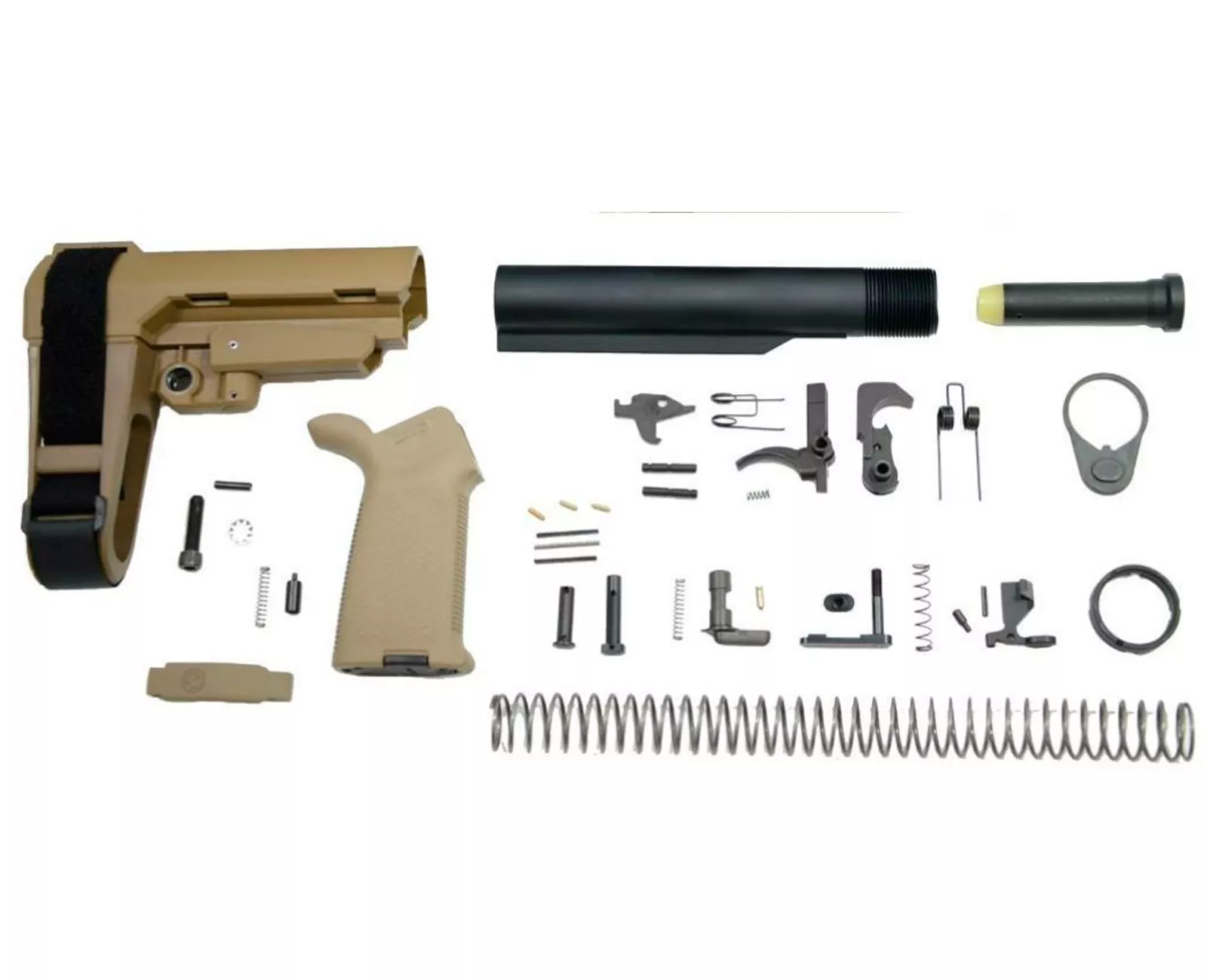 PSA AR-15 MOE SBA3 Lower Build Kit FDE