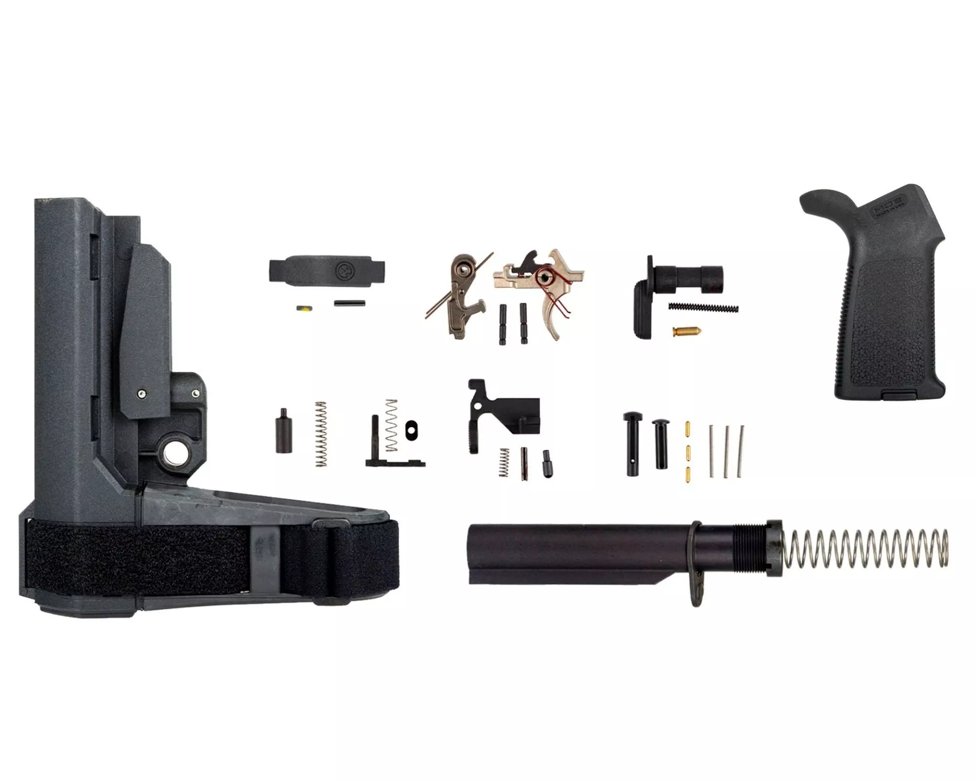 PSA AR-15 SBA3 MOE+ EPT Pistol Lower Build Kit Black