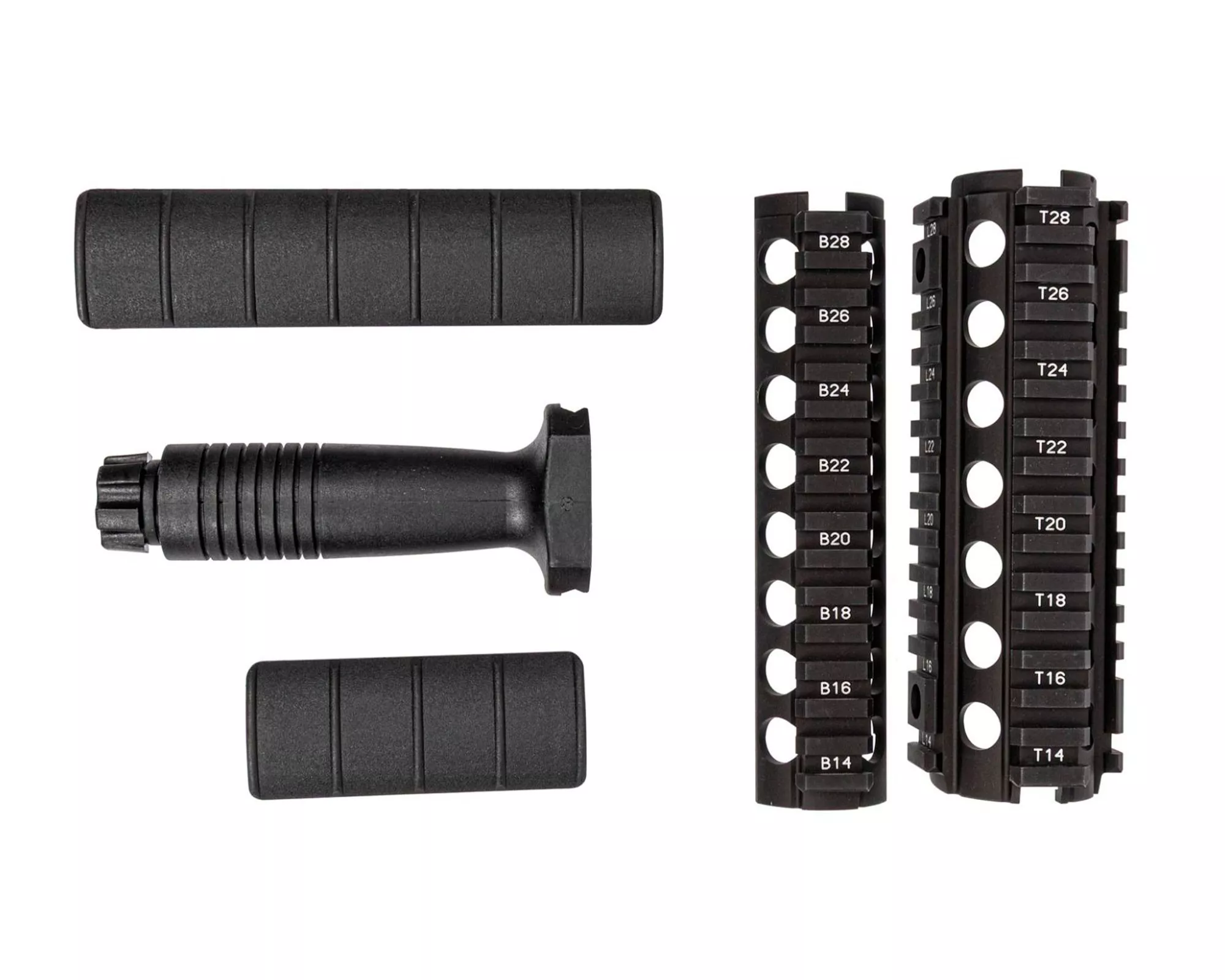 PSA Carbine Length Quad Rail w/Rail Covers and VFG