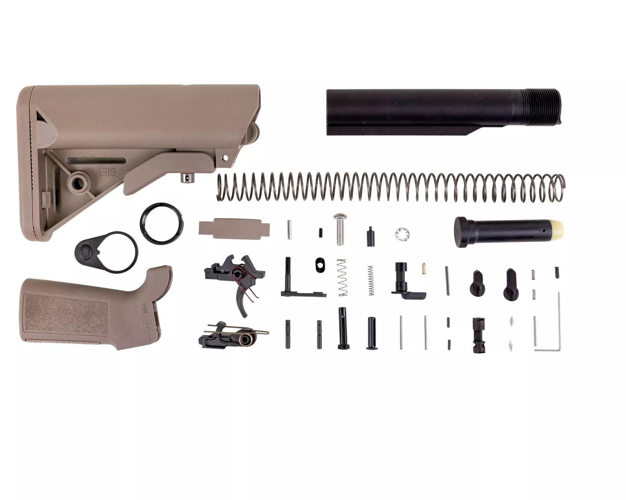 PSA Sabre AR-15 Lower Build Kit w/B5 Sop-Mod Stock & B5 Grip FDE