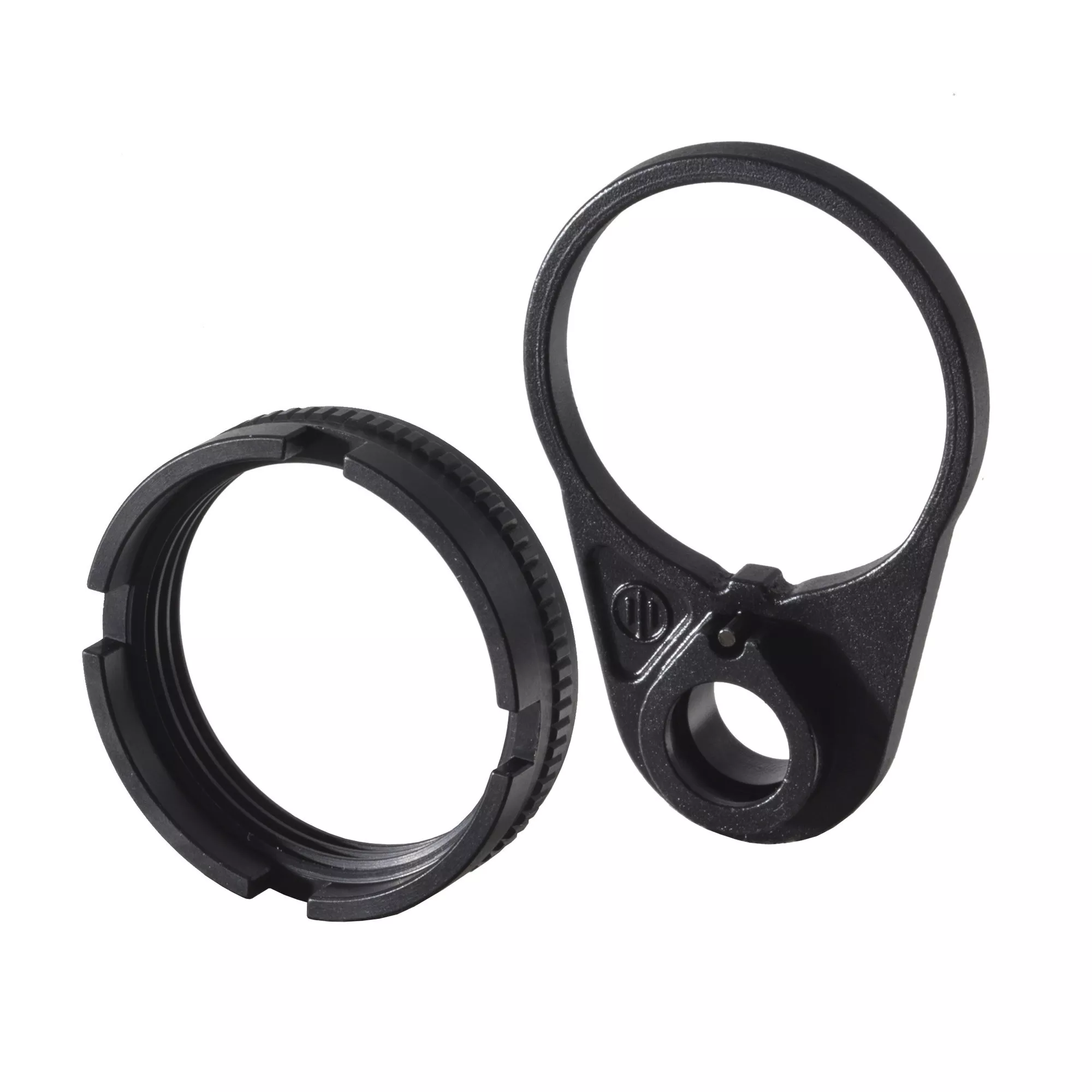 PWS Mil-Spec/Comm Ratchet Lock Castle Nut & End Plate Set Black