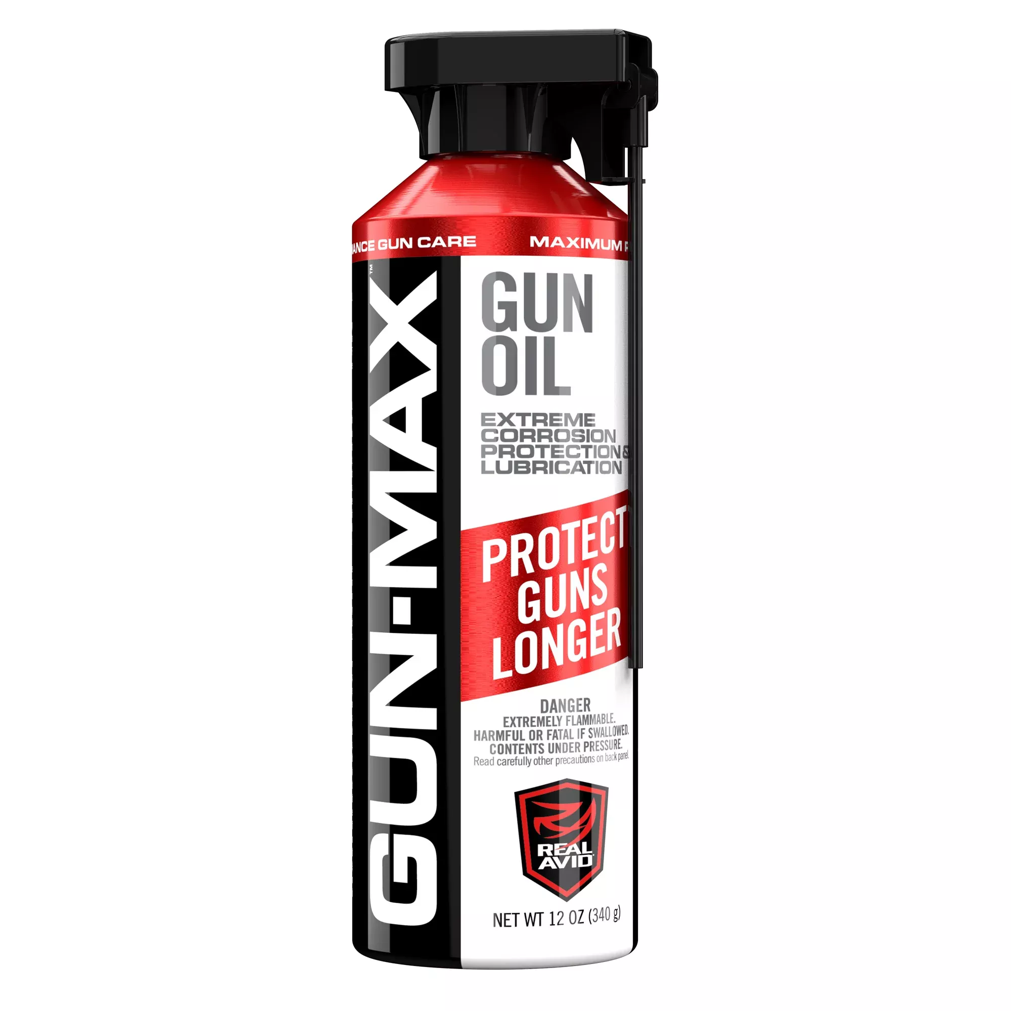 Real Avid Gun Max Gun Oil 12oz – Multi-Purpose Firearm Lubricant