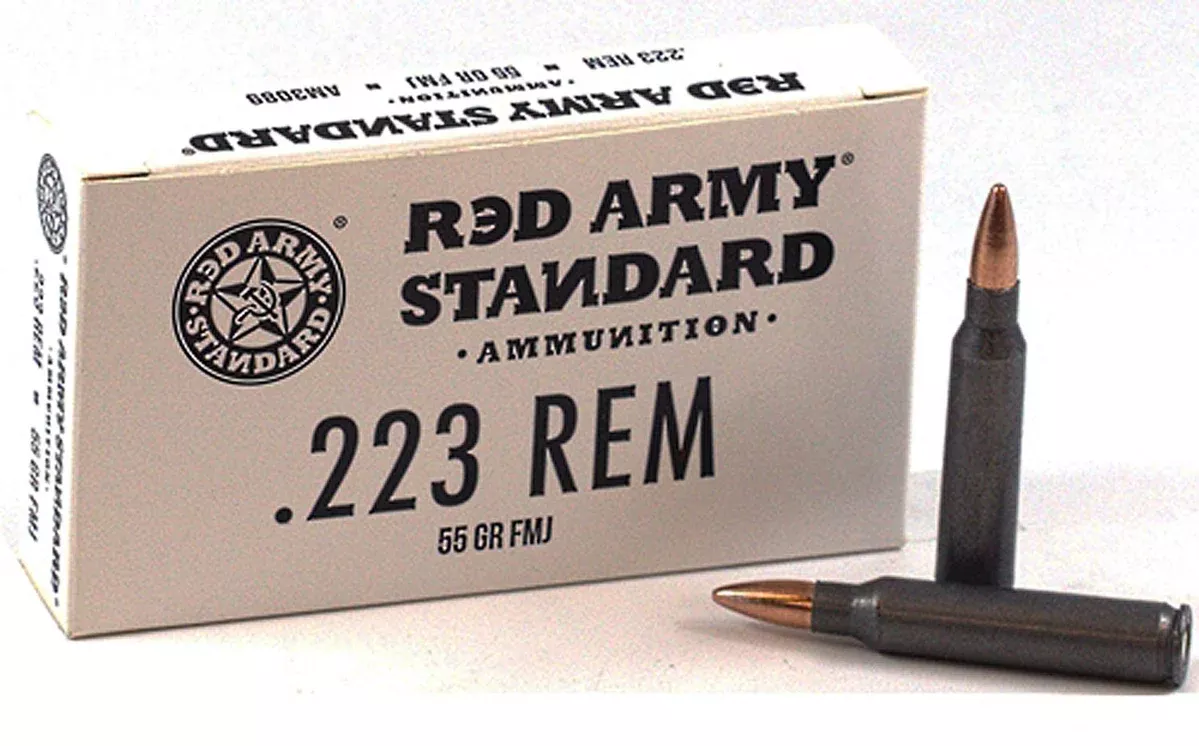 Red Army Standard AM3089 Rifle223 Rem 55 gr Full Metal Jacket (FMJ) 20 Per Box/50 Cs