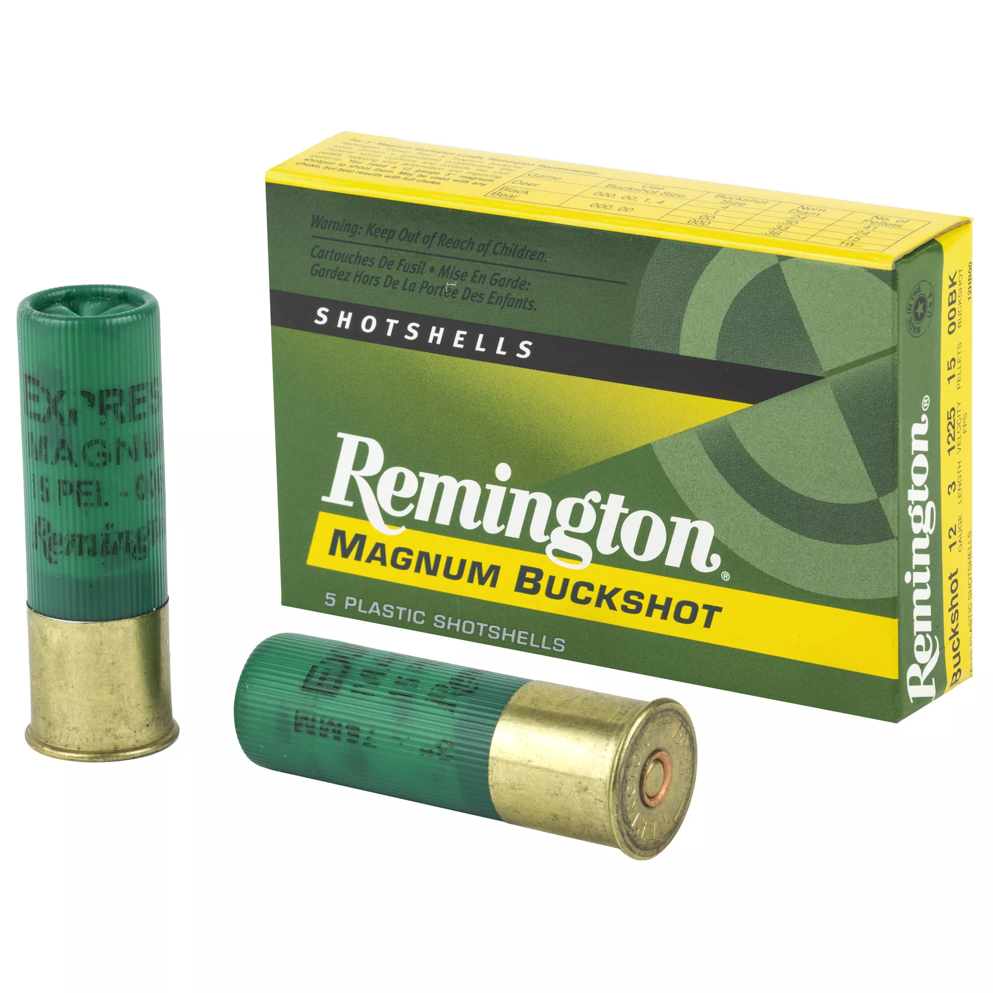 Rem Exp Mag 12ga 3" 00 Bck 5/250