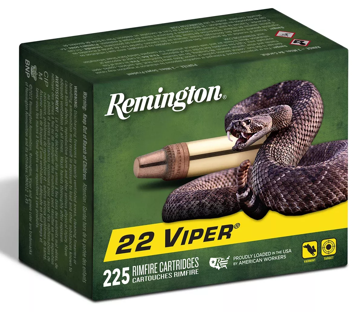 Remington Ammunition 21239 Viper22LR 36gr Truncated Cone Solid 225 Per Box/10 Case