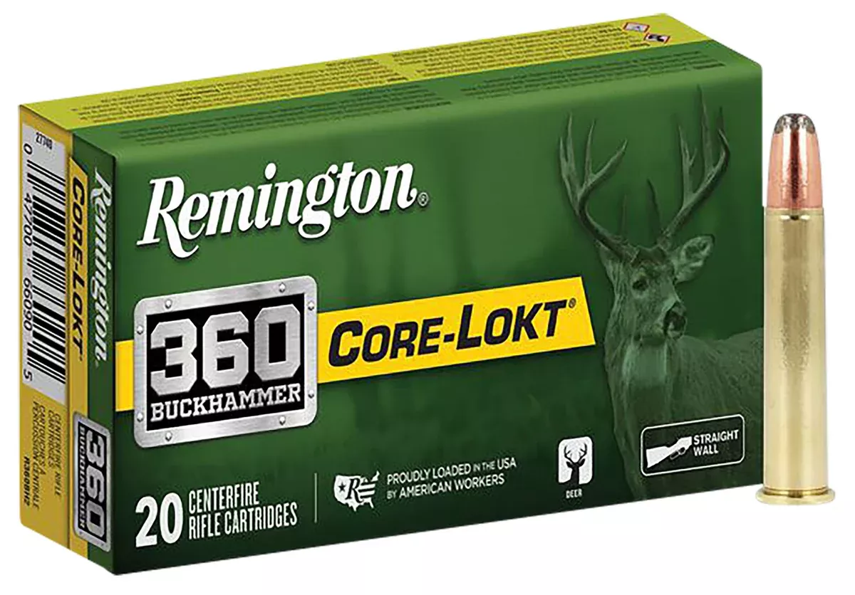 Remington Ammunition R27742 Core-Lokt360Buckhammer 180gr Soft Point Core Lokt 20 Per Box/10 Case