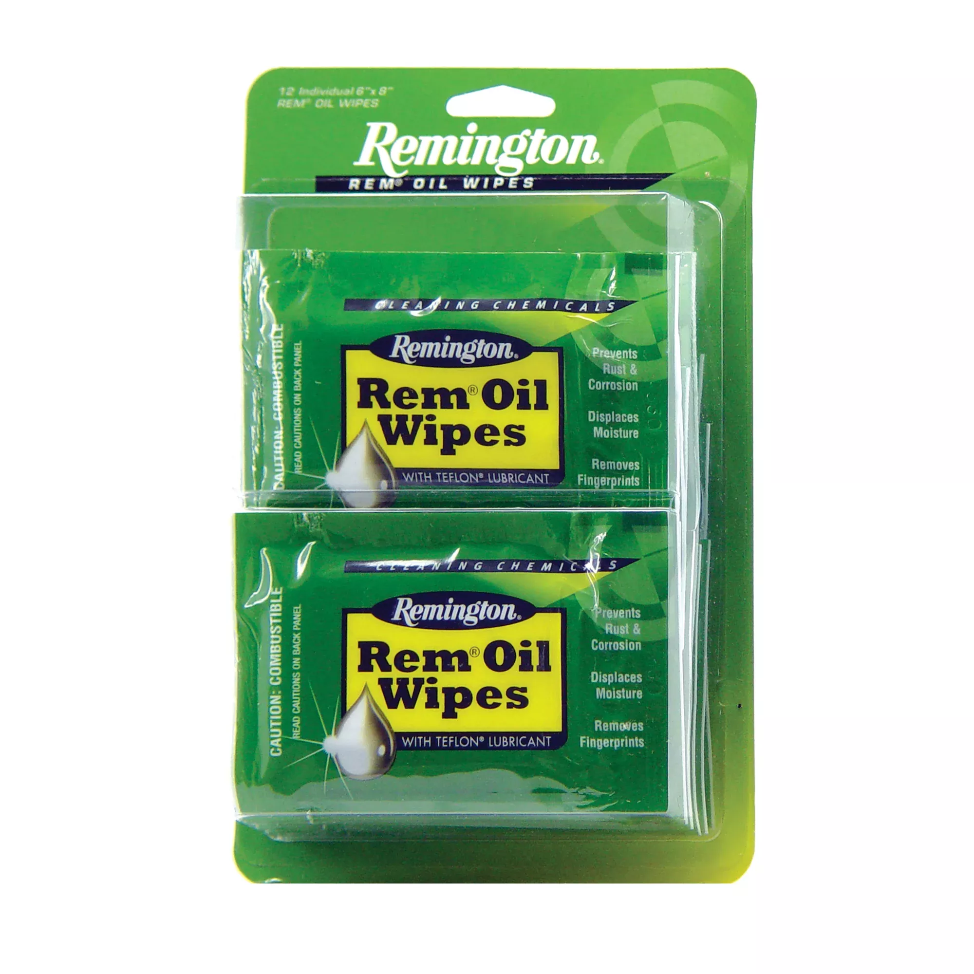 Remington Rem-Oil 6x8 Cleaning Wipes – 12-Count Box