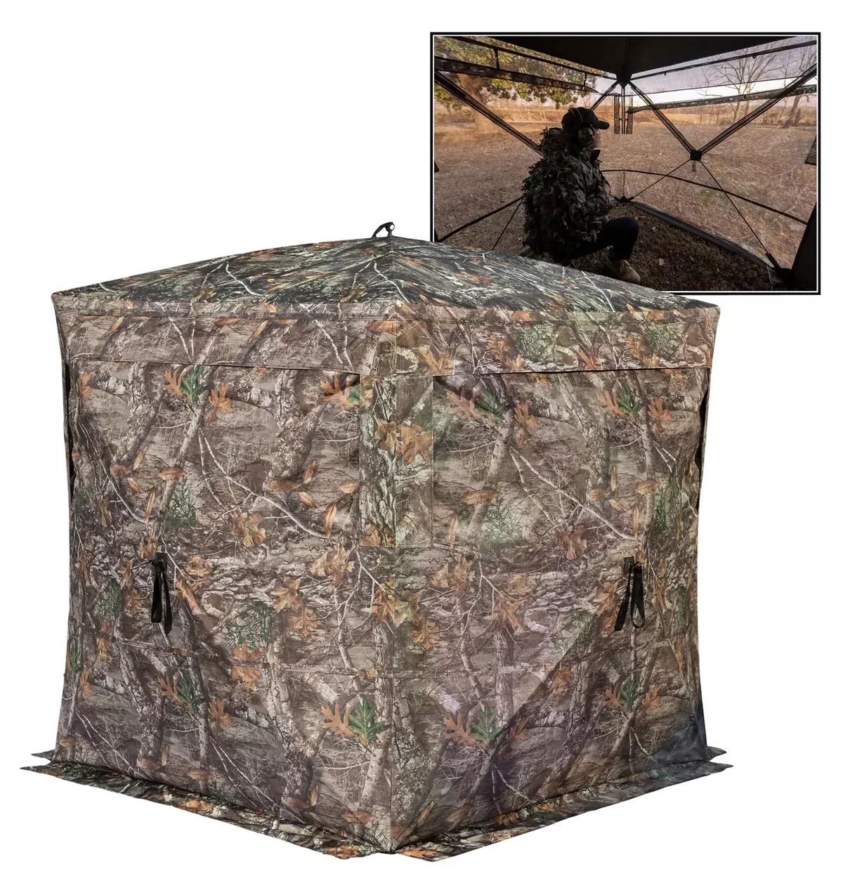 Rhino Blinds R180STRTE Rhino 180See Through Realtree Edge 150 Denier/Mesh