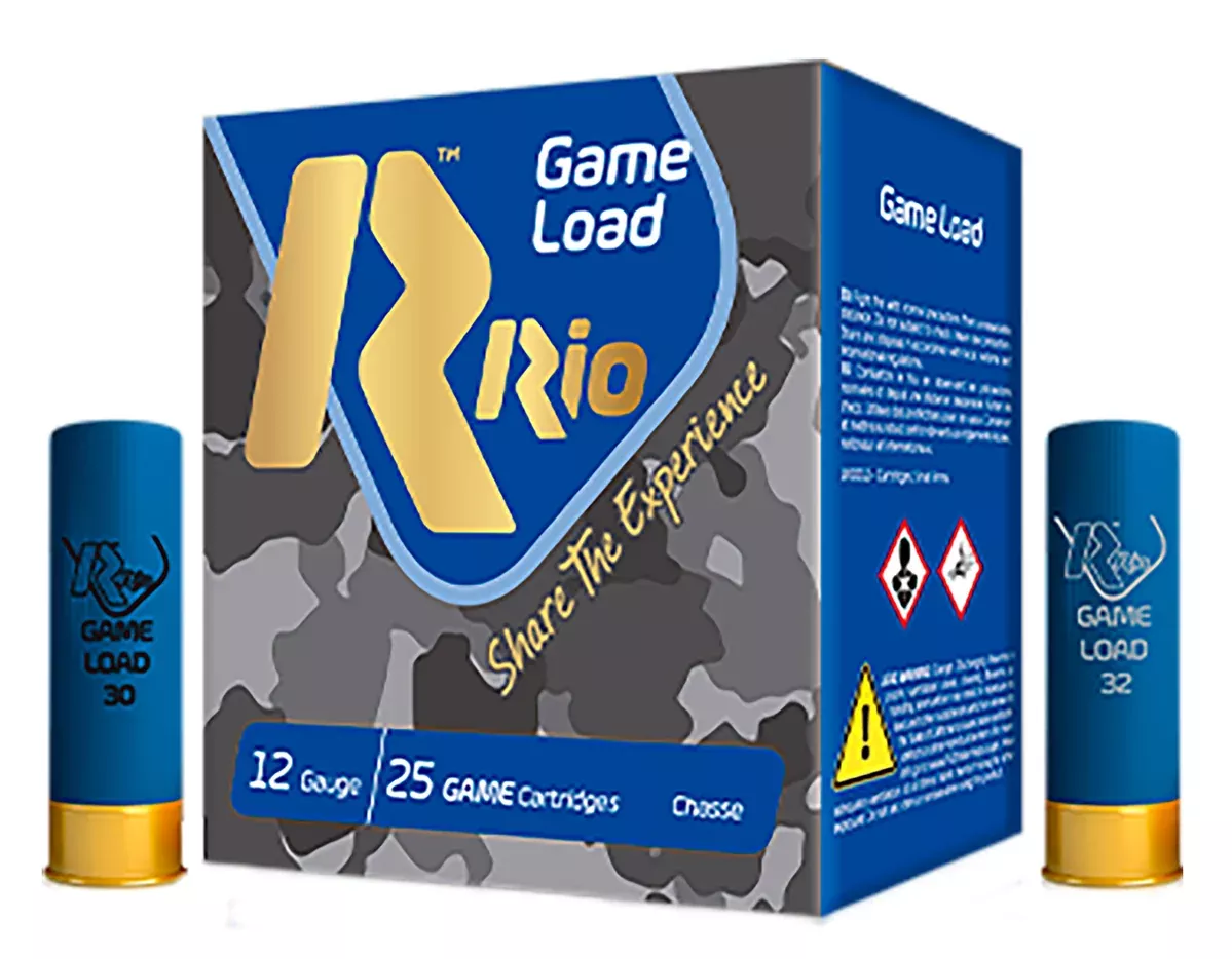 Rio Ammunition GLBS362 BlueSteel Game Load 12 Gauge 2.75" 1 1/4 oz 2 Shot 25 Bx/ 10 Cs 36 gram