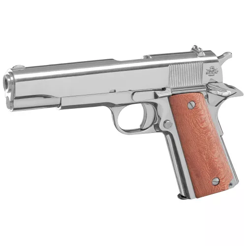 Rock Island GI Standard 1911 38 Super 5" Barrel 9 Rd Nickel Polished*